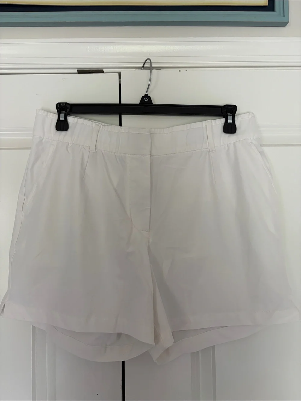 Nike White Women’s Athletic Shorts with Elastic Waistband